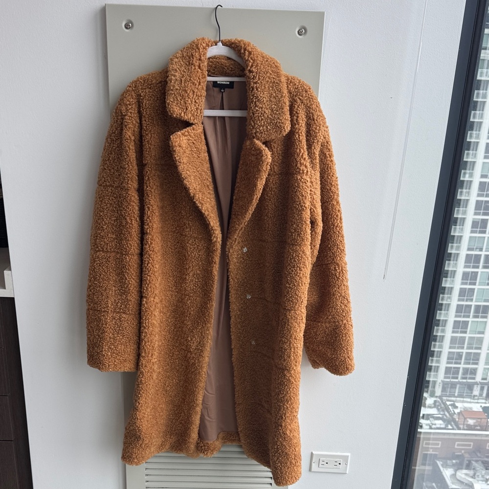 Monrow Teddy Jacket in Camel